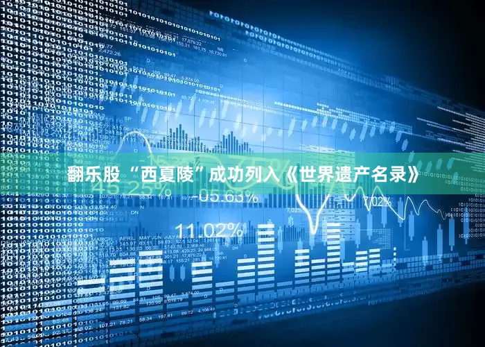 翻乐股 “西夏陵”成功列入《世界遗产名录》